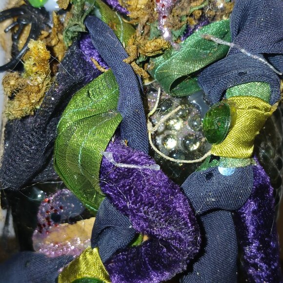 Apothecary Halloween bottle, altered art potion bottles, mixed media apothecary - Picture 3 of 9